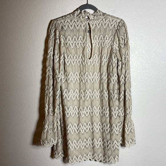 Free People Simone Lace Dress Size Small In Neutral Cream Tan - Picture 12 of 12